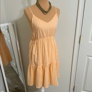 SO Orange Ruffled Tiered Sundress